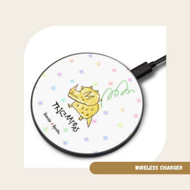 Wireless Charger - Doodle Personalised Chargers DEEBOOKTIQUE DINO TRICERATOPS 