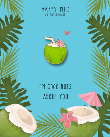 I'm Coconuts About You Enamel Pin Pins Paperdaise Accessories 