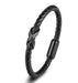 J. By Jee Leather Bracelet with Crystal Cross Slide Design - Men's Bracelets - J By Jee - Naiise