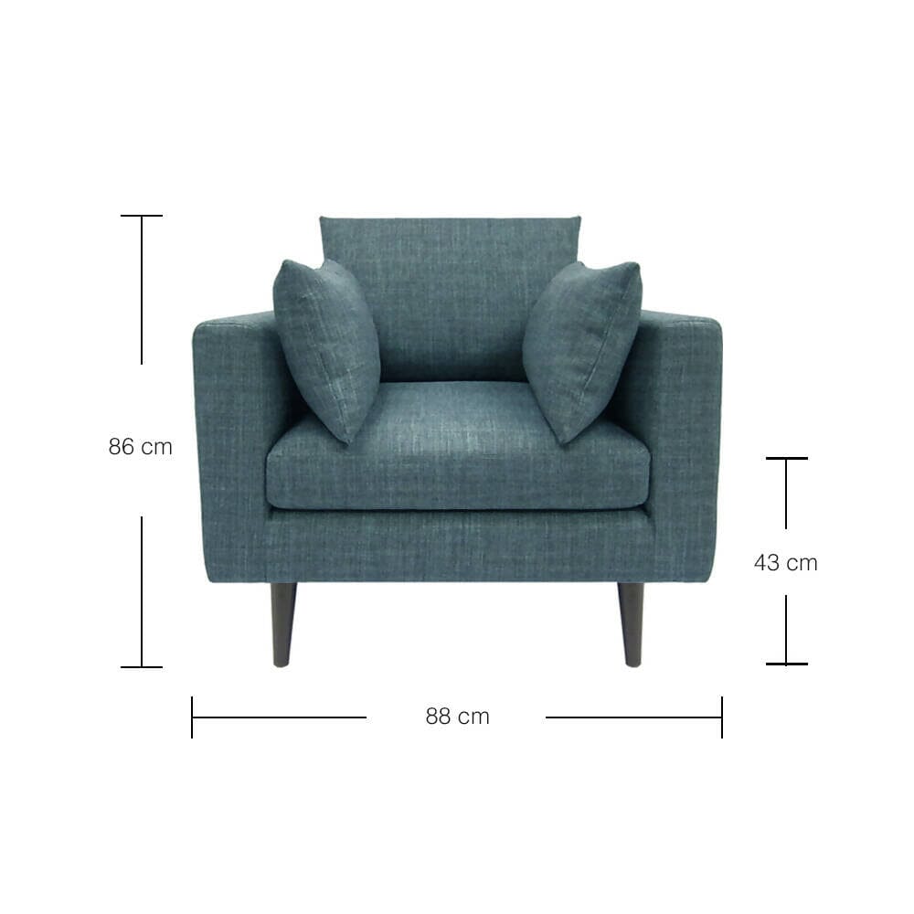 Benz Armchair |1 Seater Sofa | EcoClean Fabric Sofa Zest Livings Online 