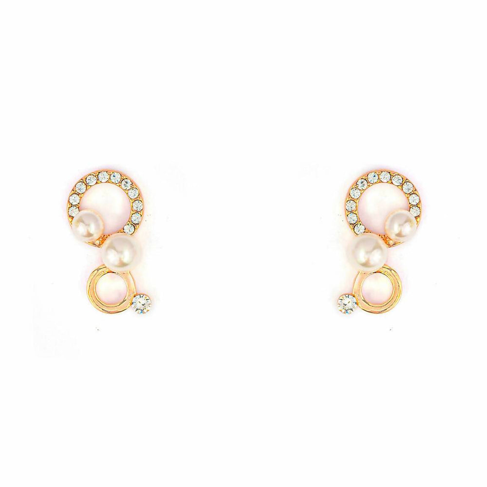 Aurora- Elegant Drop Earrings featuring both Crystals & Pearls made with Swarovski Elements Earring Studs Forest Jewelry Rose Gold Plating 
