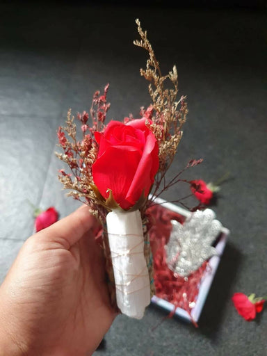 Flower Wands with Blessed Selenite Crystals x 4 choices New Arrivals Beyond Luxe by Kelly Angel Red Rose 