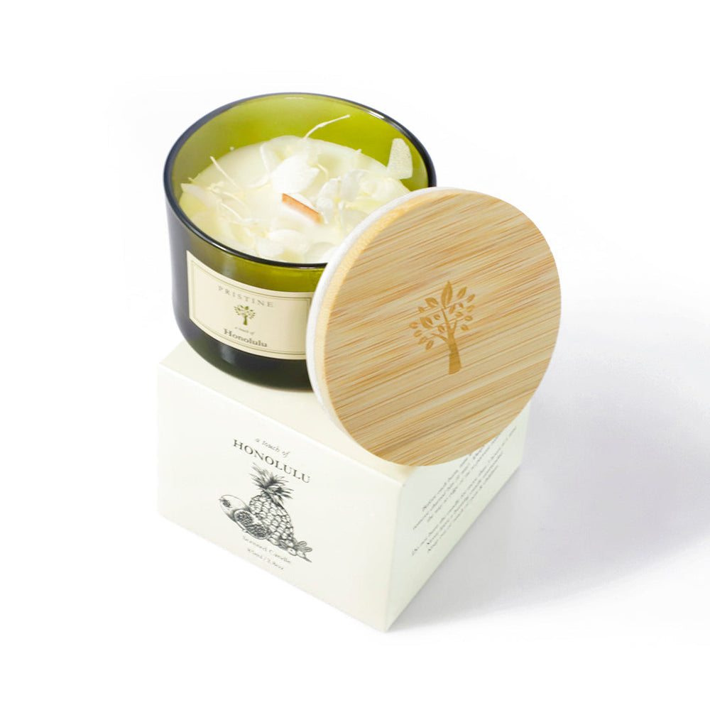 Honolulu Scented Wood-Wick Soy Candle Candles Pristine Aromaq0ysv982 