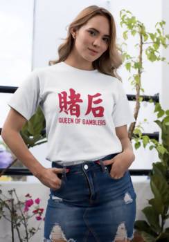 Queen of Gamblers Crew Neck S-Sleeve T-shirt - Local T-shirts - Wet Tee Shirt / Uncle Ahn T / Heng Tee Shirt / KaoBeiKing - Naiise