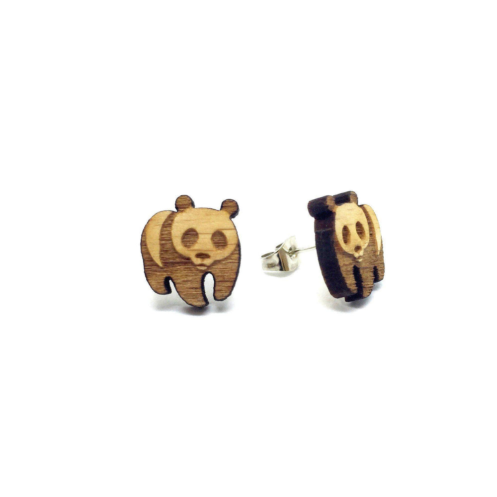 Adorable Panda Laser Cut Wood Earrings - Earrings - Paperdaise Accessories - Naiise