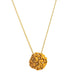 Dainty Gold Plated Flower Bouquet Pendant Pendants Forest Jewelry Mustard Yellow 