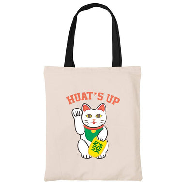 Huat's Up Cotton Tote Bag - Local Tote Bags - Wet Tee Shirt / Uncle Ahn T / Heng Tee Shirt / KaoBeiKing - Naiise