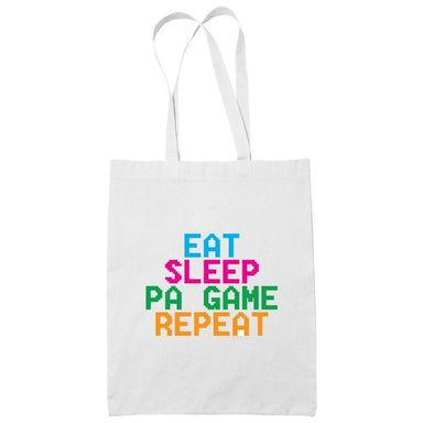 Eat Sleep Pa Game Repeat Cotton Tote Bag - Local Tote Bags - Wet Tee Shirt / Uncle Ahn T / Heng Tee Shirt / KaoBeiKing - Naiise