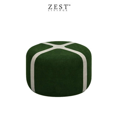 Brixton Ottoman – Small | Comfortable Contemporary Design Stools Zest Livings Online Dark Green & Light Grey 