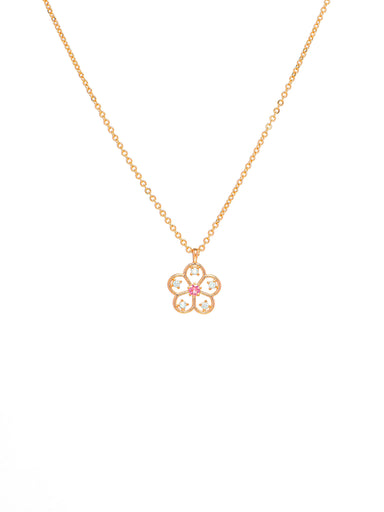 Sweet Aubrieta- A Cheerful, Delicate Flora Necklace made with Swarovski Elements - Necklaces - Forest Jewelry - Naiise