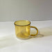 Hues Borosilicate Series Glass Mug Cups Curates Co Amber 