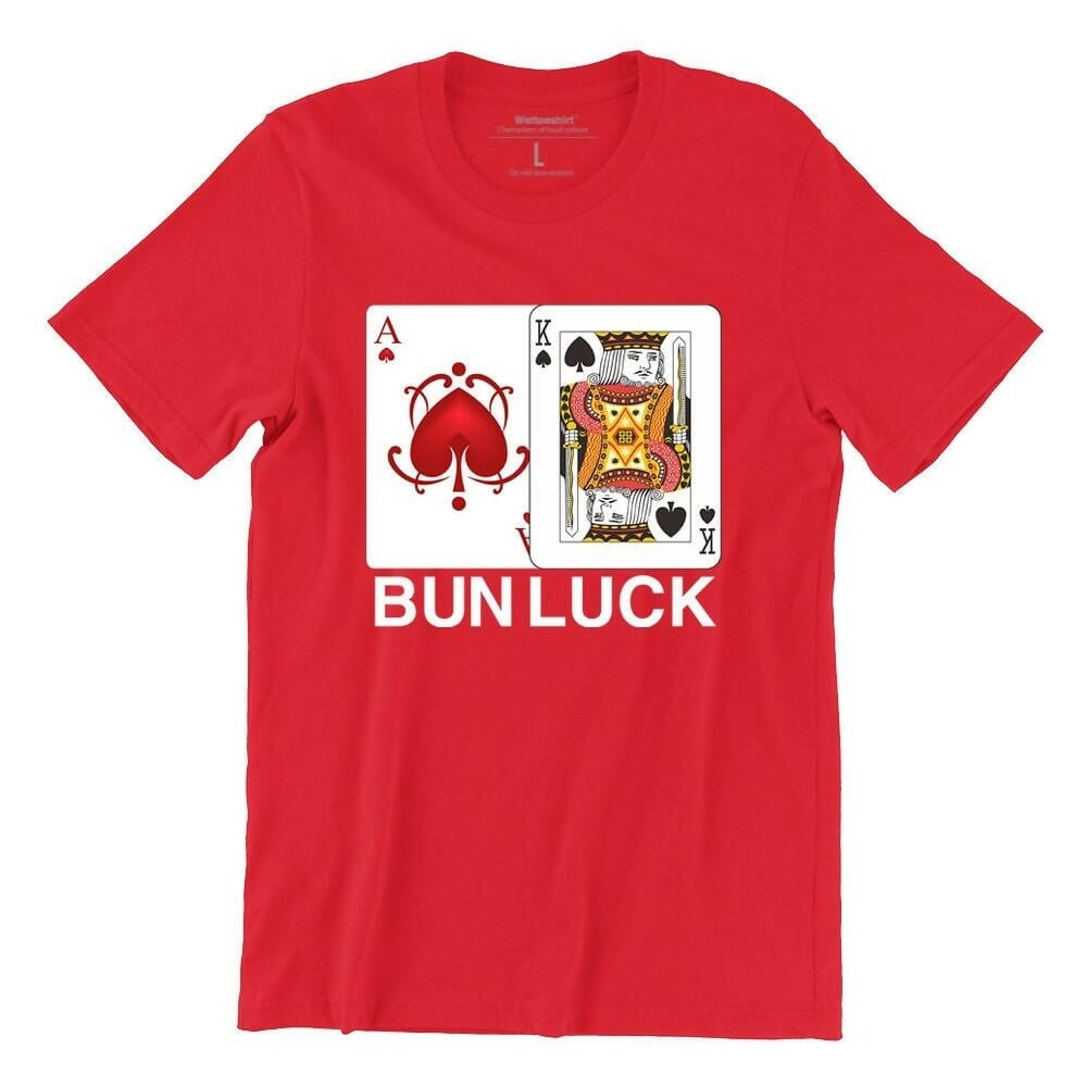 Bun Luck (Ace & King) Crew Neck S-Sleeve T-shirt Local T-shirts Wet Tee Shirt / Uncle Ahn T / Heng Tee Shirt / KaoBeiKing / Salty 