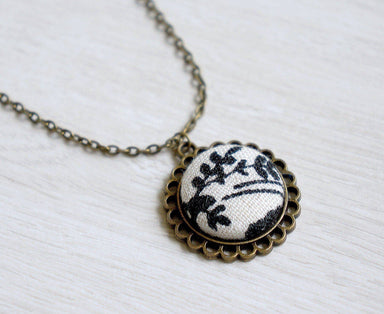 Winter Days Handmade Fabric Button Necklace - Necklaces - Paperdaise Accessories - Naiise