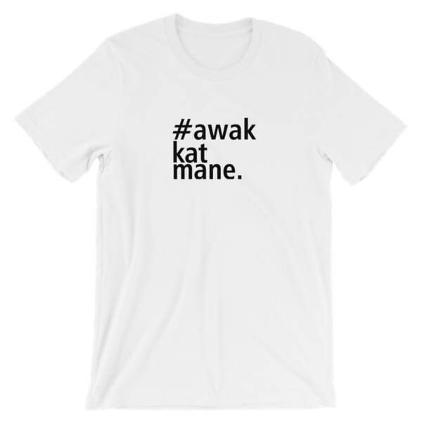 [Clearance Sales] AwakKatMane. Crew Neck S-Sleeve T-shirt T-shirts Wet Tee Shirt / Uncle Ahn T / Heng Tee Shirt / KaoBeiKing / Salty 3XL White 