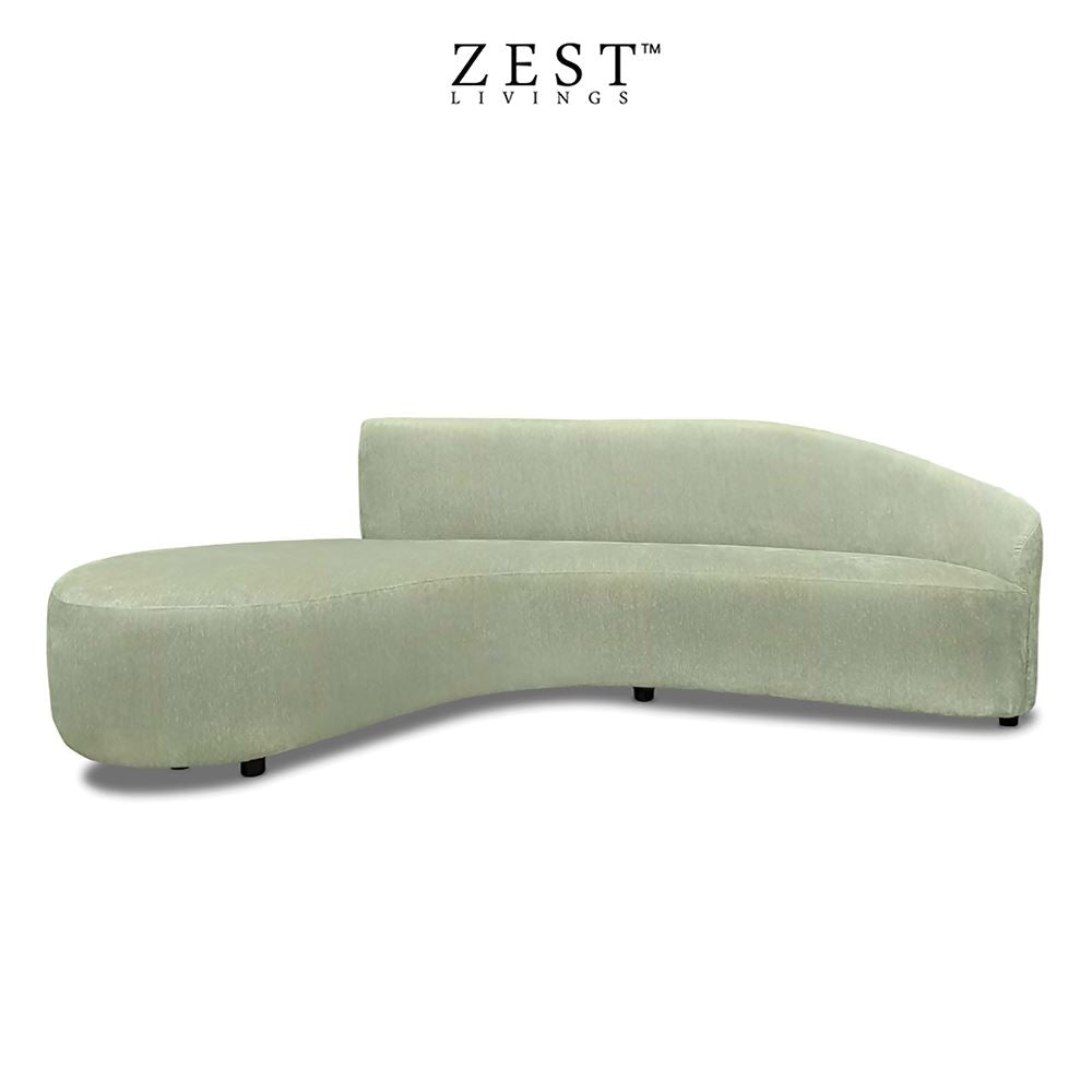 Remi Curve Sofa | AquaClean Sofa Zest Livings Online Light Green 
