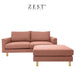 Toby 2.5 Sofa with Ottoman| EcoClean Sofa Zest Livings Online Redwood 
