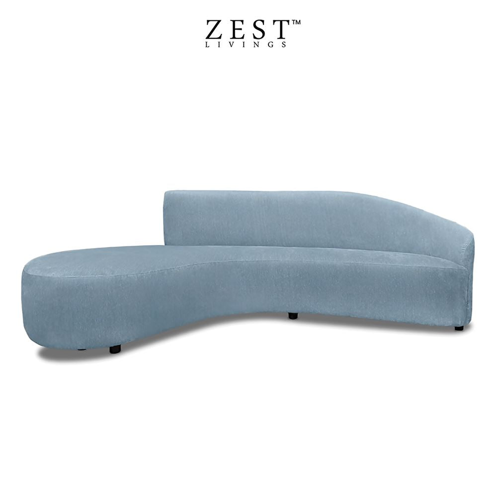 Remi Curve Sofa | AquaClean Sofa Zest Livings Online Light Blue 