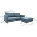 Toby 2.5 Sofa with Ottoman| EcoClean Sofa Zest Livings Online 