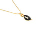 Feuille- Stunning Black Leaf Pendant Pendants Forest Jewelry Yellow Gold Plating 