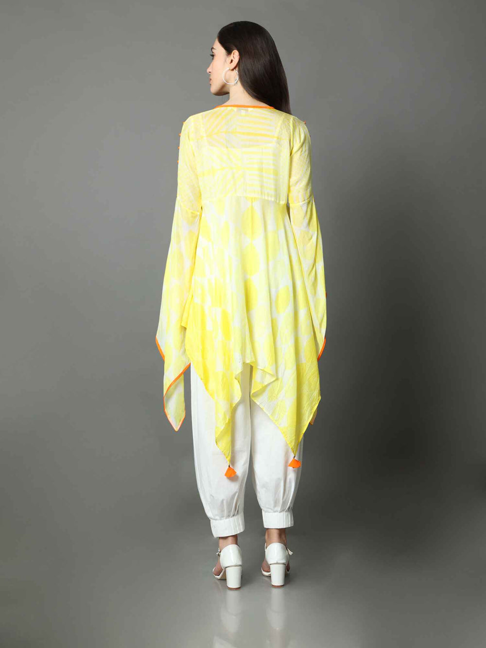 Asymmetric Top With Butterfly Sleeves Tops AMAR KOSA L 
