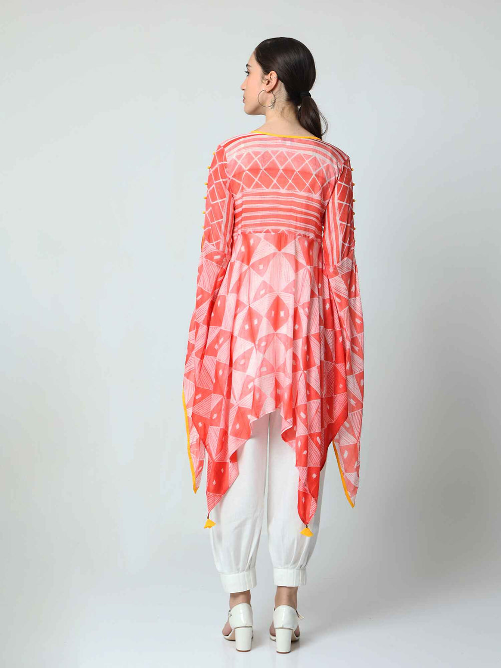 Asymmetric top with Butterfly Sleeves Tops AMAR KOSA 