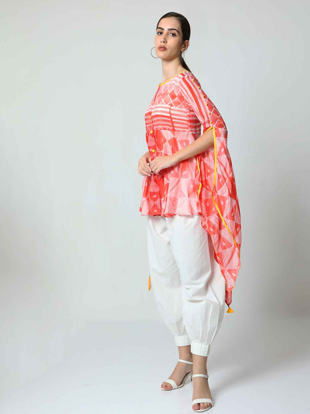 Asymmetric top with Butterfly Sleeves Tops AMAR KOSA S 