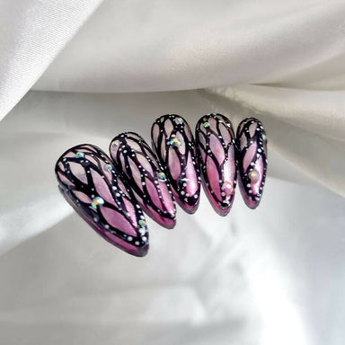 Papillon Reusable Handmade Press-On Nails Nail Wraps Ketclaws 