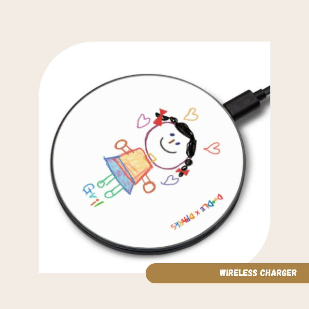 Wireless Charger - Doodle Personalised Chargers DEEBOOKTIQUE MY FAVOURITE - GIRL 