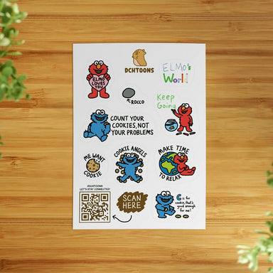 Sesame Street Sticker Sheet Stickers dchtoons 