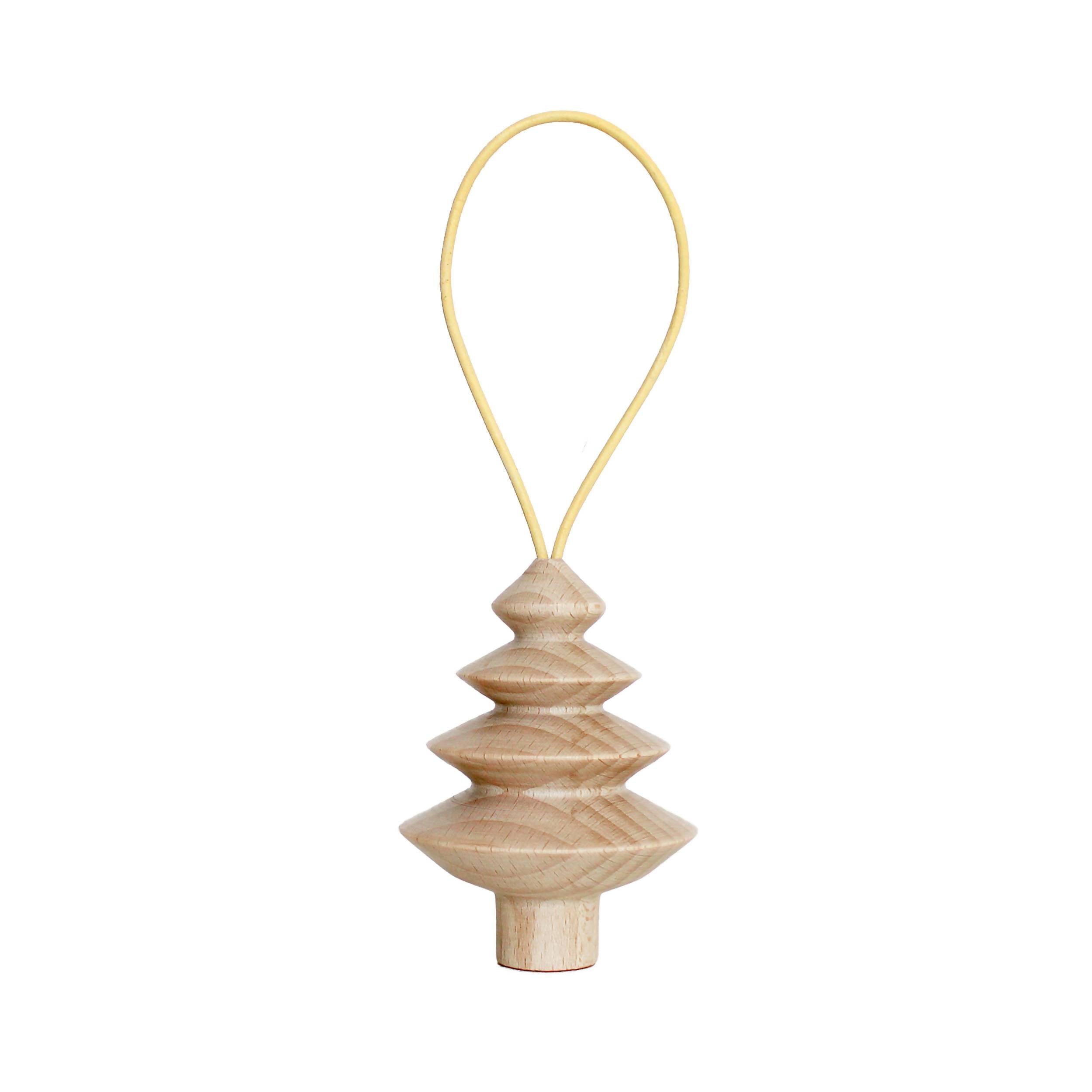 Wooden Christmas Tree Hanger - Tree Nr. 4 Home Decor 5mm Paper Yellow 
