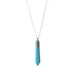 Bullet Shape Turquoise Necklace in White Gold Jewellery Colour Addict Jewellery 