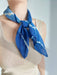 Natural indigo tie dyed square scarf, blue gradient dyed neck wrap, head bandana, tea towel, 65cm * 65cm. Tea Towels Blue Bee Tie Dye 