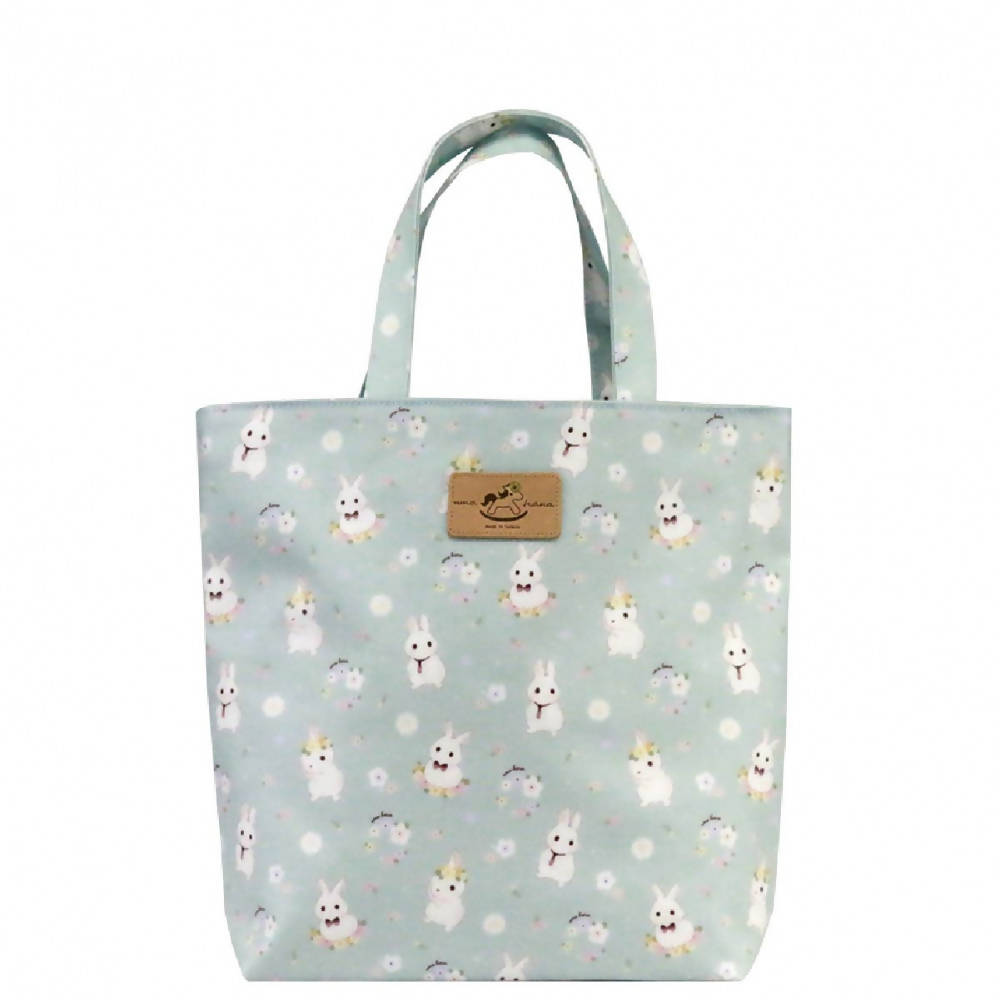 Uma hana Bucket Bag Medium Printed Handbags Iluvo Floral Rabbit Sky Blue 