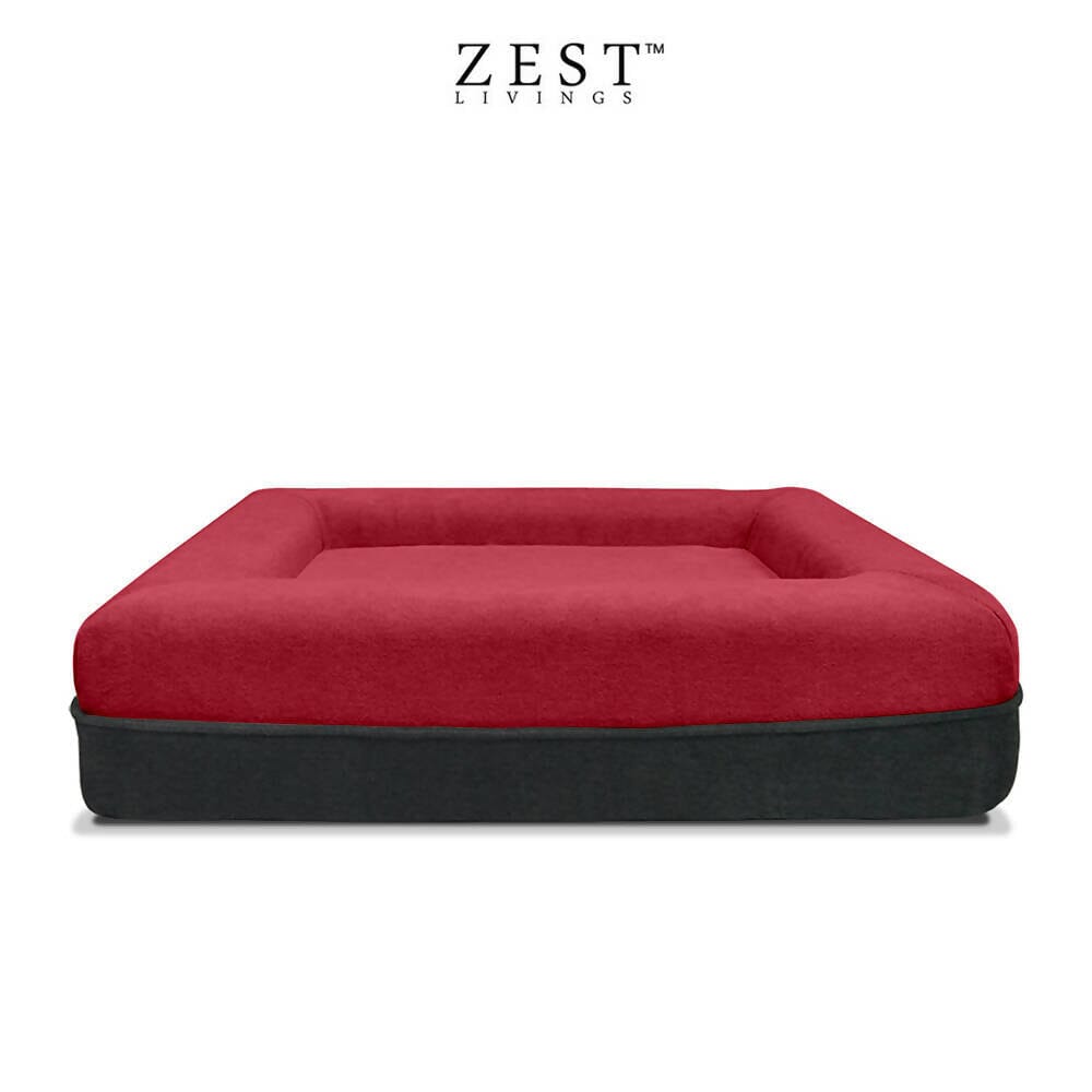 Snooze Pet Bed- Large | Removable & Washable Cover Bean Bags Zest Livings Online Red 