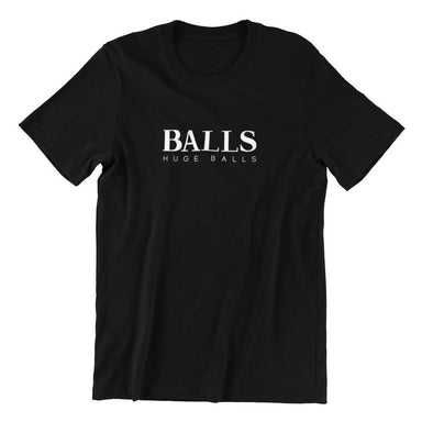 Huge Balls Crew Neck S-Sleeve T-shirt Local T-shirts Wet Tee Shirt / Uncle Ahn T / Heng Tee Shirt / KaoBeiKing Black XS 