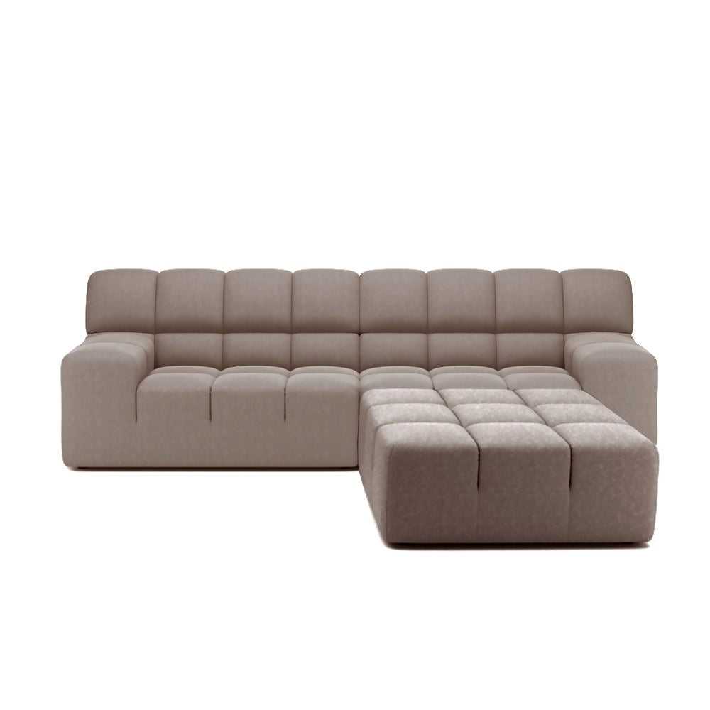 Roger 3 Seater Sofa With Ottoman | Modular Sofa Sofa Zest Livings Online Light Brown 