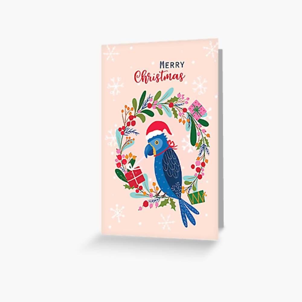 Pink Christmas Parrot Christmas Cards Changi Chowk 