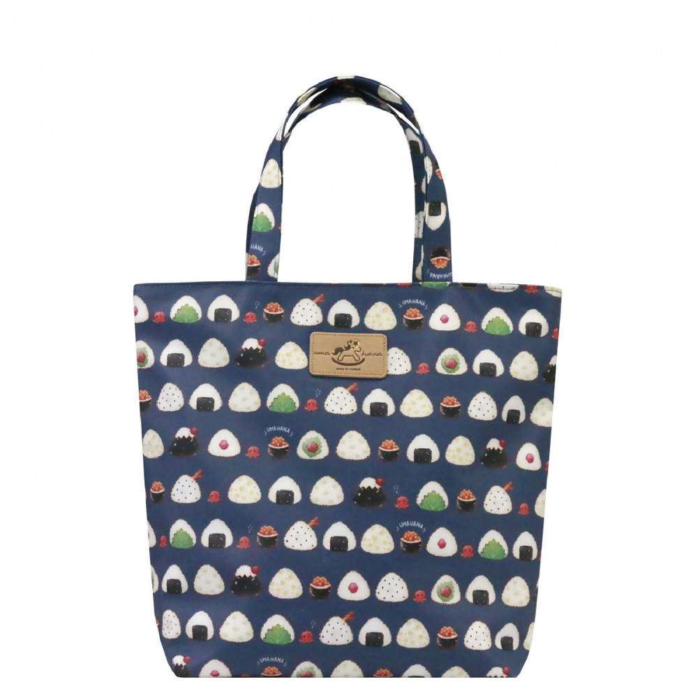 Uma hana Bucket Bag Medium Printed Handbags Iluvo Sushi Navy 