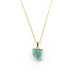 Amazonite Claw Necklace in Yellow Gold Necklaces Colour Addict Jewellery 