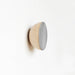 Round Beech Wood & Ceramic Wall Mounted Coat Hook / Knob - Aluminium Hooks 5mm Paper Diameter 6cm 