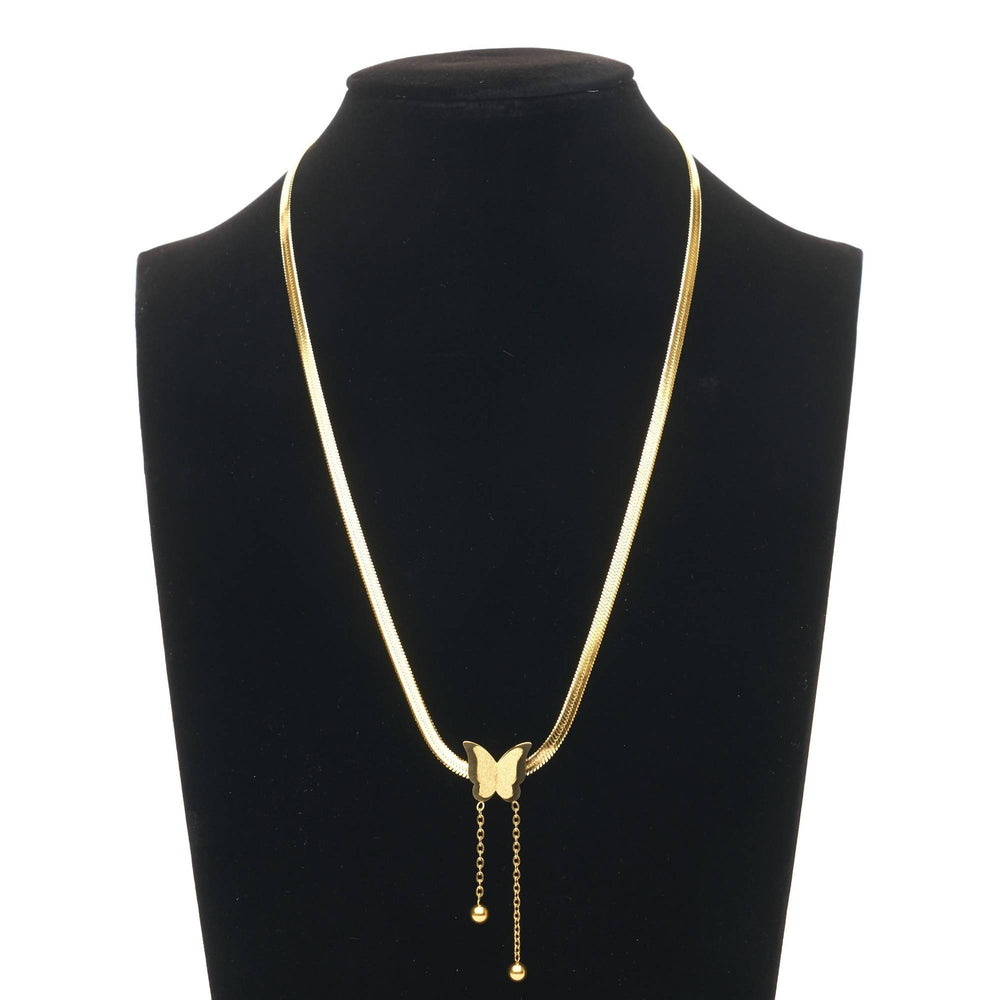 J.By Jee Butterfly Choker Gold Chain Necklace Necklaces J By Jee 