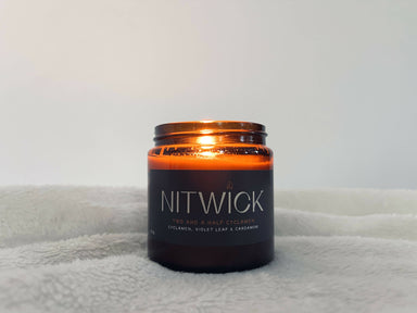 Two and a half Cyclamen - Scented Candle: Cyclamen, Violet Leaf and Cardamom Scented Candles Nitwick 4oz 