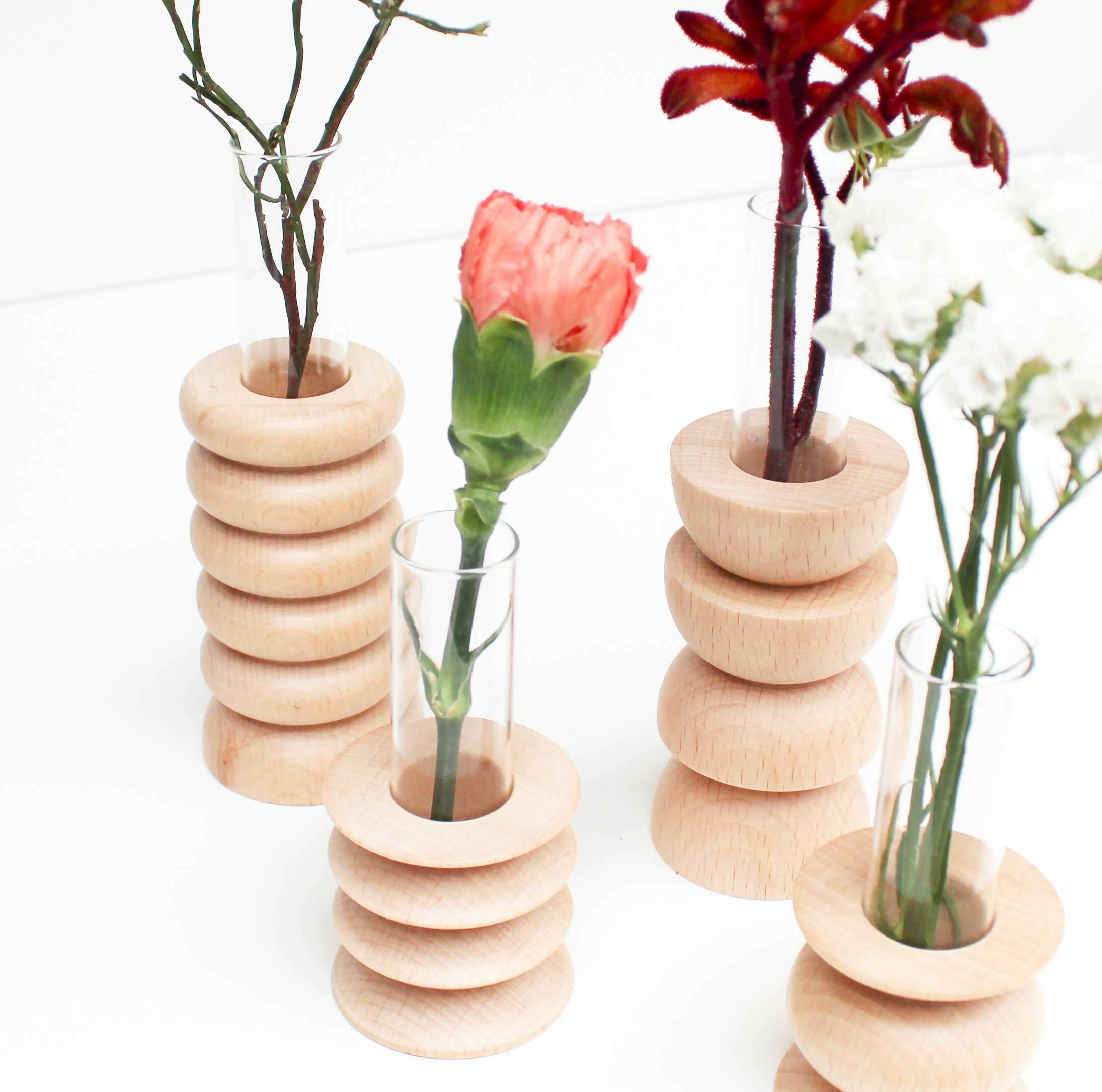 Totem Wooden Table Vase - Short Nº 2 Home Decor 5mm Paper 