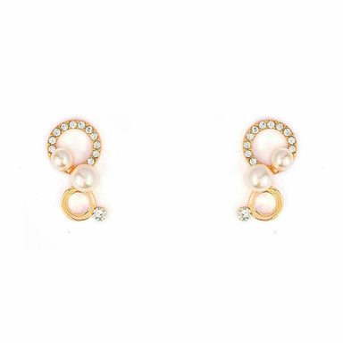Aurora- Elegant Drop Earrings featuring both Crystals & Pearls made with Swarovski Elements Earring Studs Forest Jewelry Rose Gold Plating 