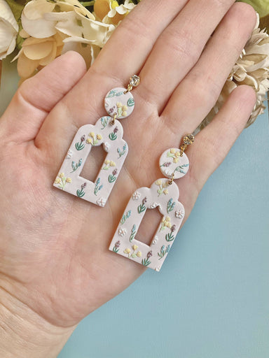 Floral Wallpaper Earrings Arbre Clay Studio 
