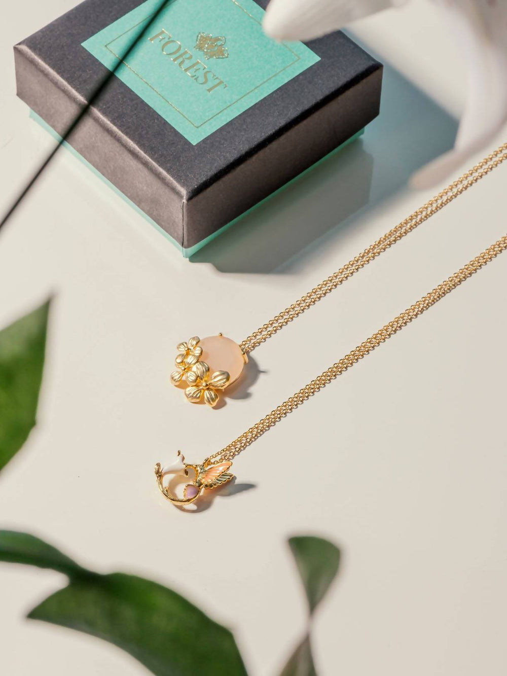Delightful Gold Plated Water-Primrose Pendant - Local Jewellery - Forest Jewelry - Naiise