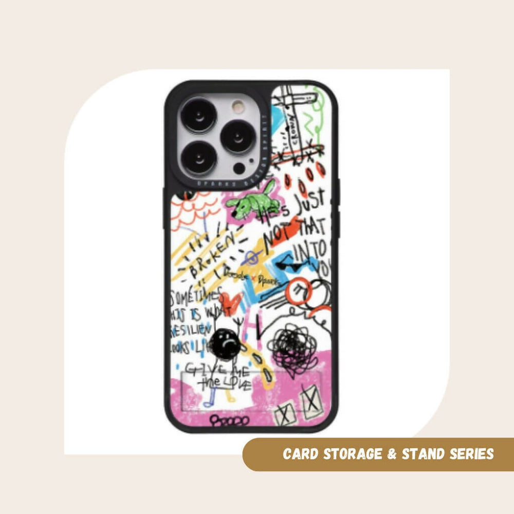 Card Storage & Stand Series - Doodle Phone Cases DEEBOOKTIQUE LONELY 