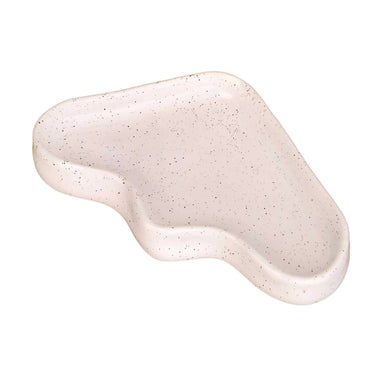 Ceramic Wave Tray - Speckled White Triangle Trays 5mm Paper 