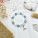 Aquamarine (Stainless Steel Tail Charm) Crystal Bracelet Women's Bracelets Ameliorate Crystals 