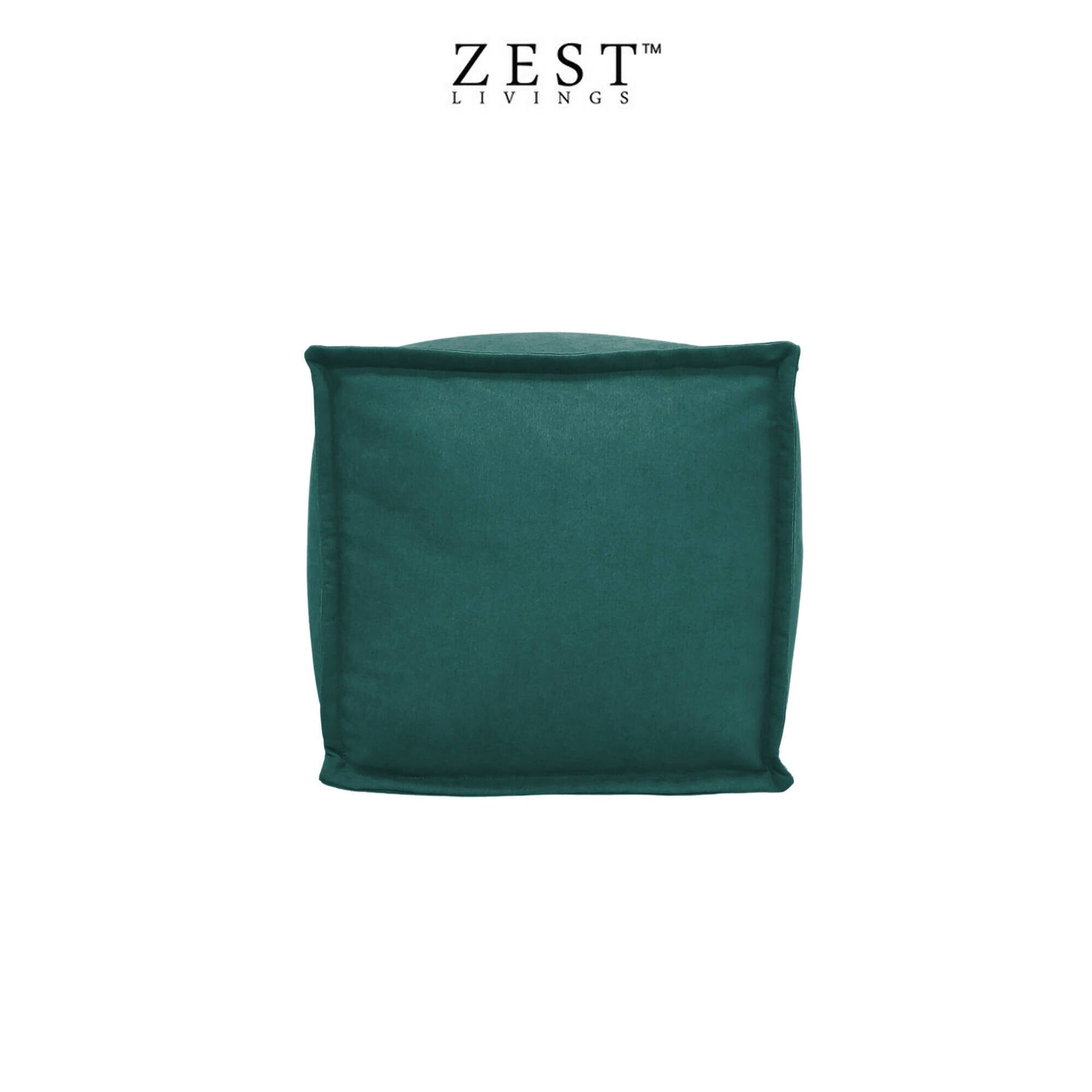 Ceara Bean Bag - Medium | Water-repellent Fabric Bean Bags Zest Livings Online Pine Green 